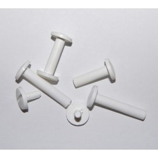 35mm White Plastic Binder Screw (Pkt 100)